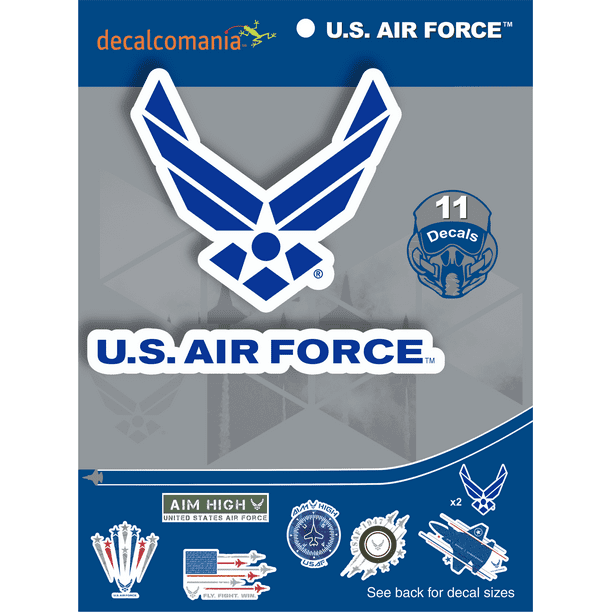 Get 2 Air Force Mom 6 inch WHITE vinyl decal military Car Auto Window Sticker military proud 